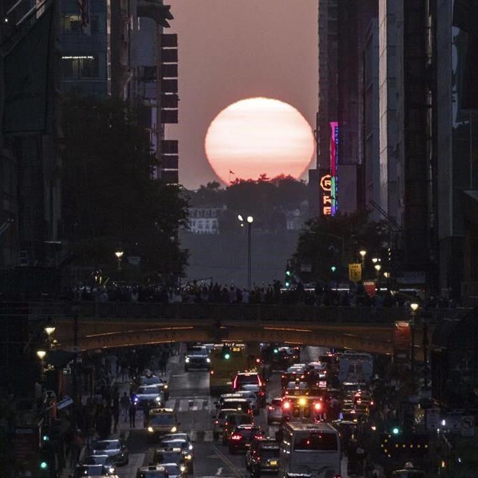 Manhattanhenge is a bust as clouds hide NYC sunset. Last chance this year is Thursday